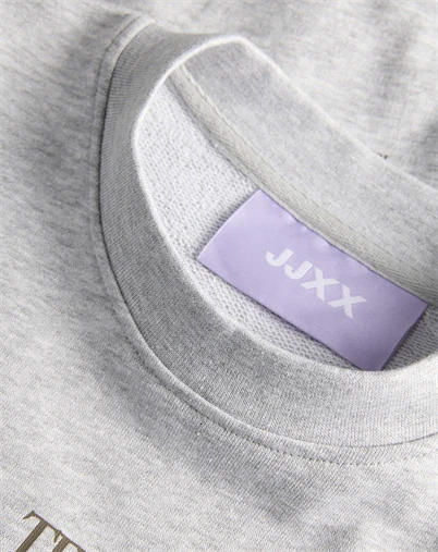 JJXX - JXGia Loose Print Sweatshirt - Light Grey Melange
